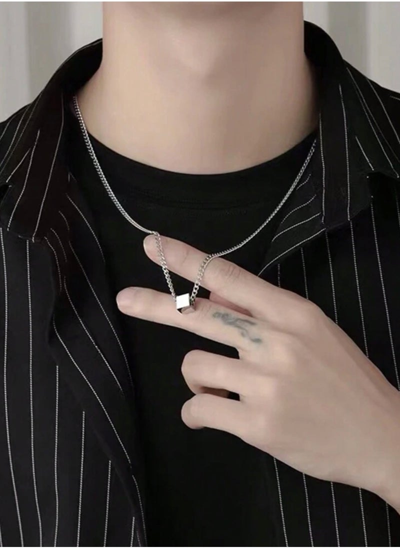 JewelryEveryday - High Quality Silver Stainless Steel Necklace For Men Size 60 + 5 cm - Image 1
