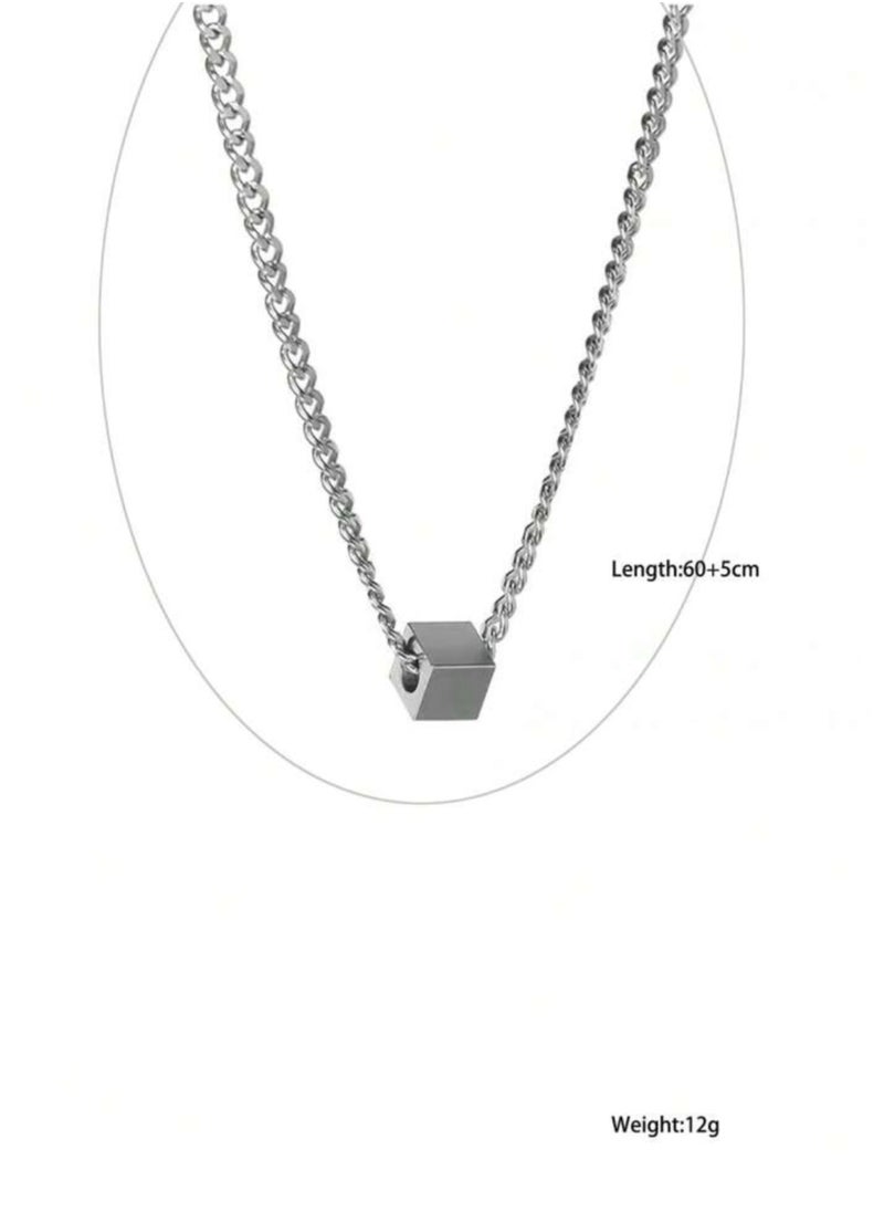 JewelryEveryday - High Quality Silver Stainless Steel Necklace For Men Size 60 + 5 cm - Image 1