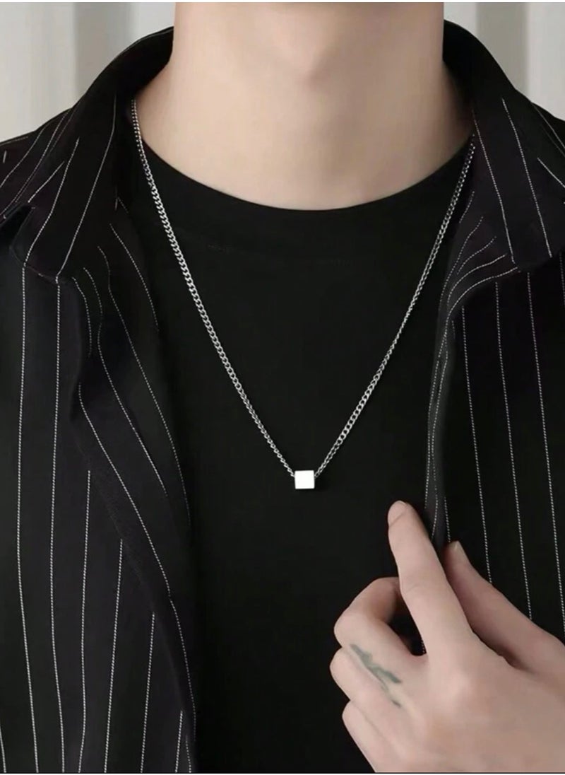 JewelryEveryday - High Quality Silver Stainless Steel Necklace For Men Size 60 + 5 cm - Image 1