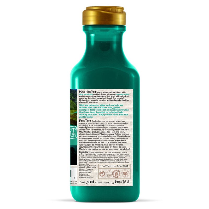 MAUI MOISTURE "Maui Moisture Color Protection + Sea Minerals Shampoo, Protect -Treated Tresses with Rich, Pure Algae, and Sea Kelp, Non-GMO, 13 Fl Oz" - Image 2