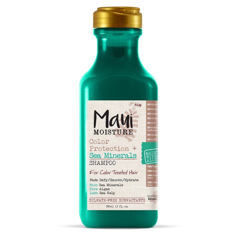 MAUI MOISTURE "Maui Moisture Color Protection + Sea Minerals Shampoo, Protect -Treated Tresses with Rich, Pure Algae, and Sea Kelp, Non-GMO, 13 Fl Oz" - Image 1