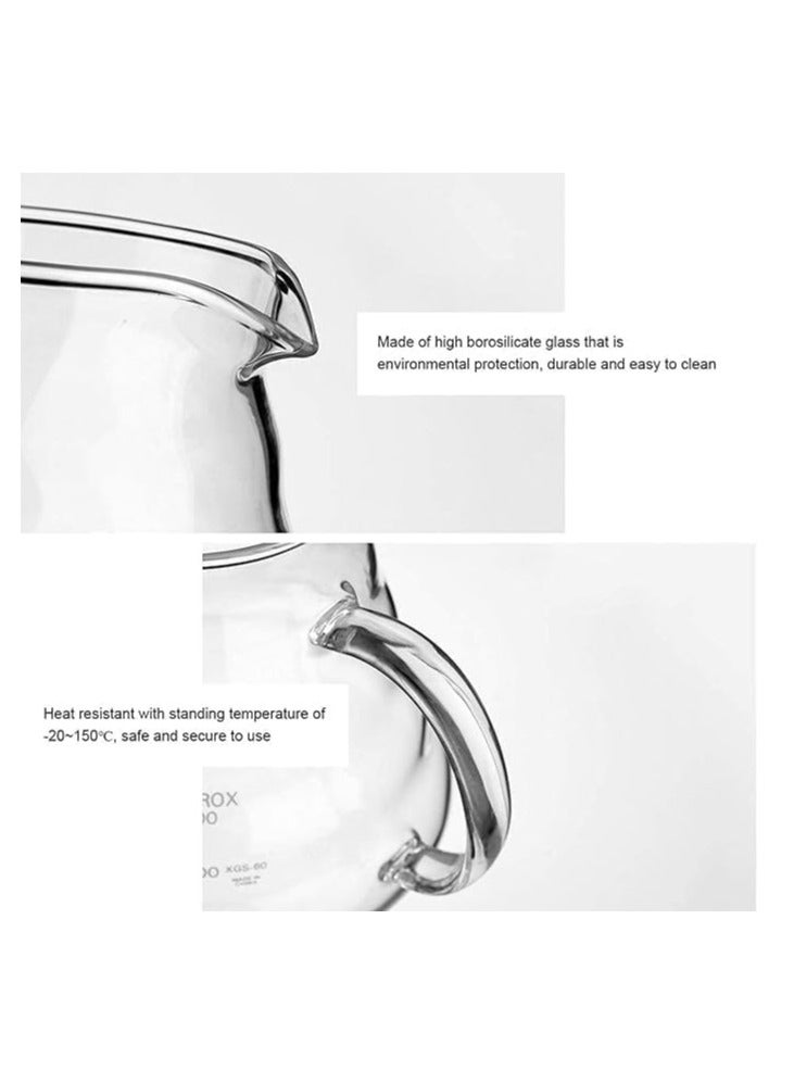 Liying Clear Glass Range Coffee Server (300ML) Carafe with Lid for Pour Over Tea & Coffee Maker, Heat Resistant Glass…  - Image 2
