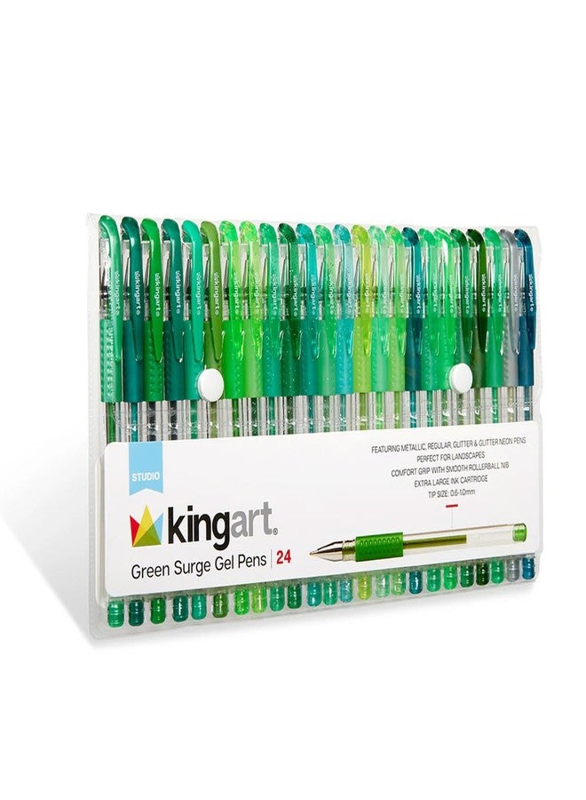 كينج آرت أقلام حبر جاف KINGART 400-24G ذات رؤوس كروية، مجموعة من 24 لونًا، خرطوشة حبر كبيرة جدًا - حبر أكثر، مناسبة لجميع الأعمار، للكتابة، والتلوين، والرسم، وتصميم سجلات القصاصات، وكتابة اليوميات، وغير ذلك الكثير - Image 4