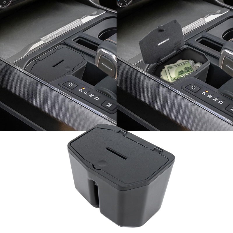 Neepiar Center Console Coin Holder Organizer Compatible with 2021-2025 2026 Ford F150 / 2022-2026 F150 Lightning Coin Storage Box Insert Secondary Box Interior Accessories - Image 1