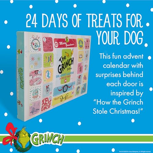 Dr. Seuss for Pets How The Grinch Stole Christmas Treat Advent Calendar, 24 Surprise Dog Treats, Holiday Themed, Stocking Stuffer - Image 2