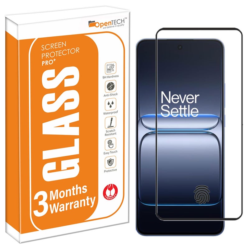 OpenTech حماية شاشة زجاجية مقسّاة عسكرية متوافقة مع Oneplus Nord 5 / Ace 5 Ultra مع تغطية من الحافة إلى الحافة ومجموعة تركيب سهلة (6.1 بوصة) - Image 1