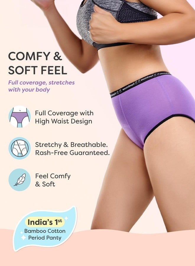 superbottoms MaxAbsorb® Period Underwear | Period Panty for Women | 8Hr Absorption | No Leaks, No Stains | High Waist, Full Coverage | Bamboo Fabric + Cotton(Black,Size:XXXL) - Image 3