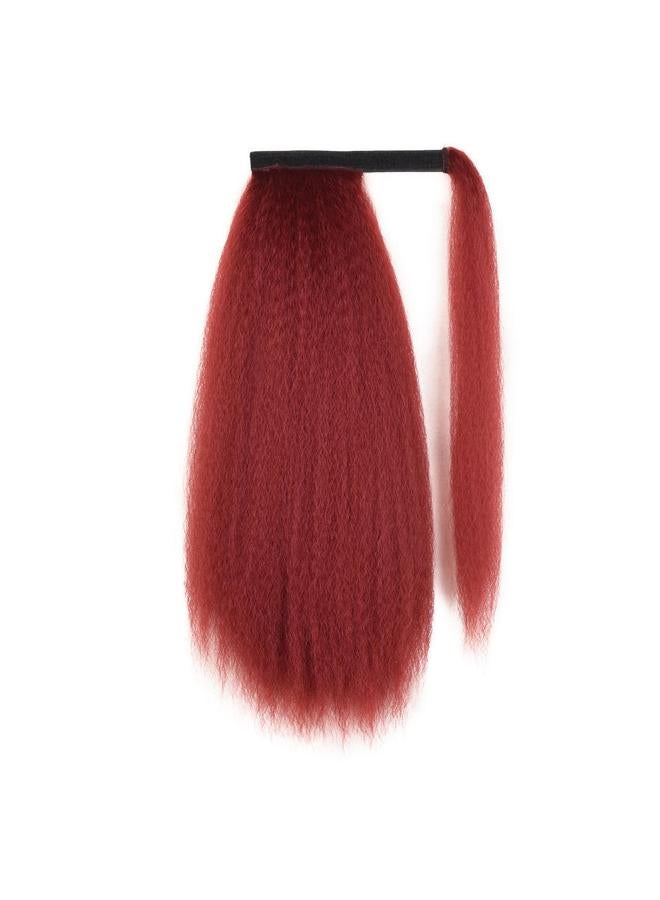 Bluejw Velcro Corn Whisker Horsetail Yaki Kinky Straight Chemical Fiber Wig Horsetail Fluffy Ponytails - Image 1