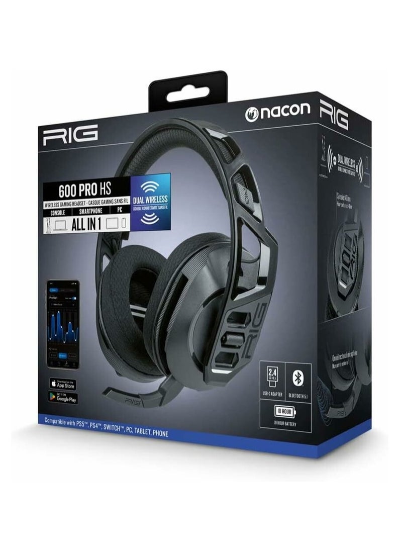 PlayStation RIG 600 PRO HS Wireless Gaming Headset Black Edition Multi-Platform - Bluetooth & 2.4GHz Dual Mode  - Image 1