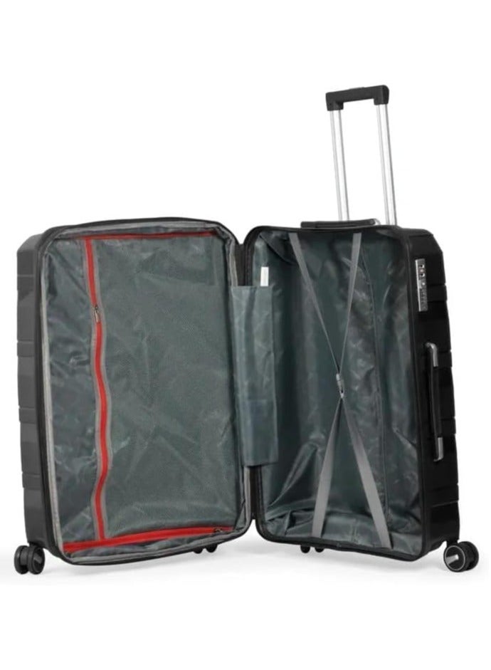 Luggage Trolley Bags Set Of 2 Pcs. For Cabin With 8 Spinner Wheels And TSA Lock - Black  - Image 2
