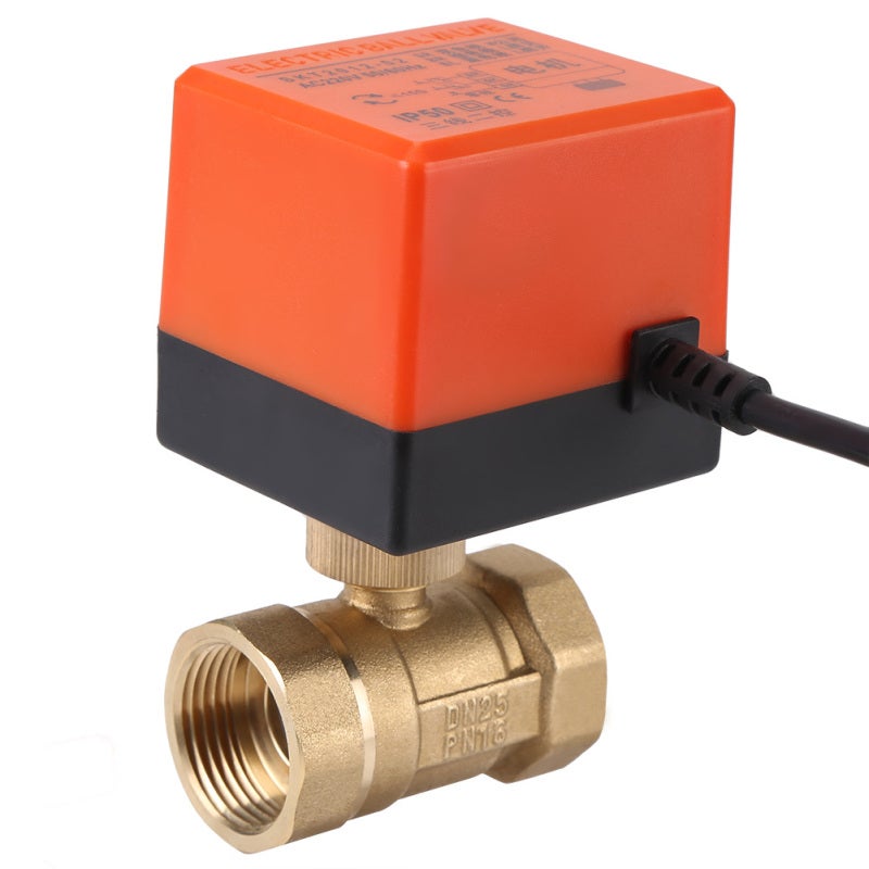Electric Ball Valve DN25 Brass 2 Way 3-Wire 90 Degree Rotation - Energy Saving Long Life Design for Water Systems - Image 3