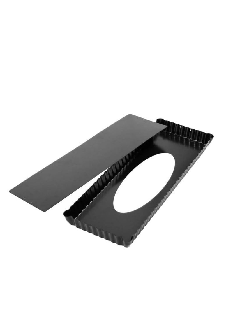 SYOSI Premium Nonstick Rectangular Tart Pan - 14 Inch Quiche Pie Pan with Removable Bottom - Ideal for Pies, Quiches, Cheese Cakes, and Desserts - Image 1