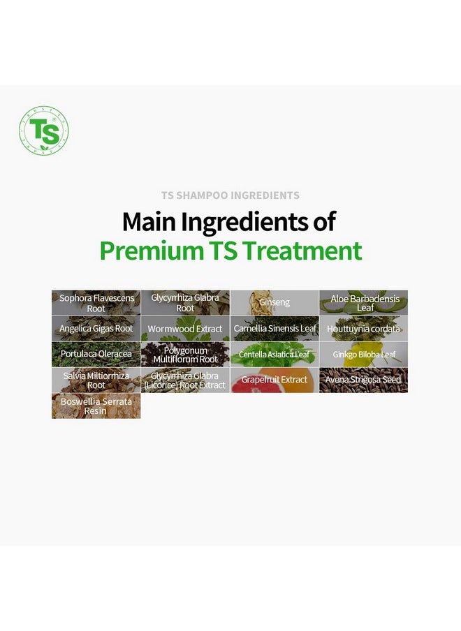 تي أس شامبو علاج Ts المتميز (16.9 أونصة سائلة) | علاج علاجي للشعر الجاف التالف وفروة الرأس| رائحة الفيتونسيد بالزيت العطري والبيوتين والمكونات الطبيعية | خالي من الكبريتات | الرجال والنساء (جميع أنواع الشعر)  - Image 5