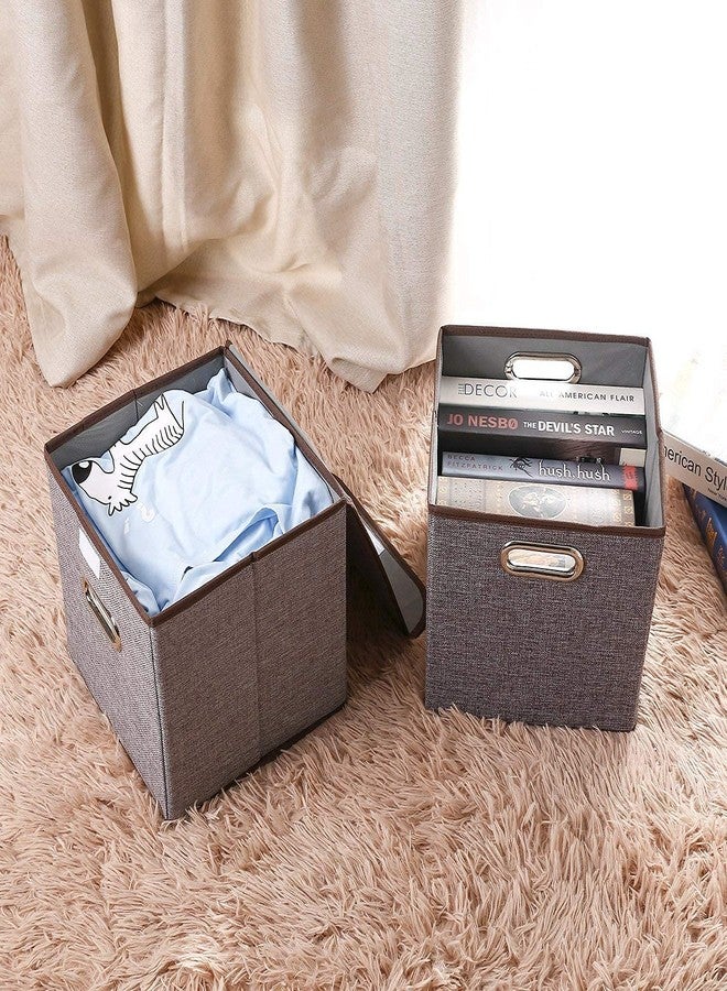 AAGNA Cube Storage Bin Basket for Office, Home Closet Foldable Burlap Storage Cubes (Pack Of 1) (25 x 25 x 25 CM)(Cotton,Multicolour) - Image 3