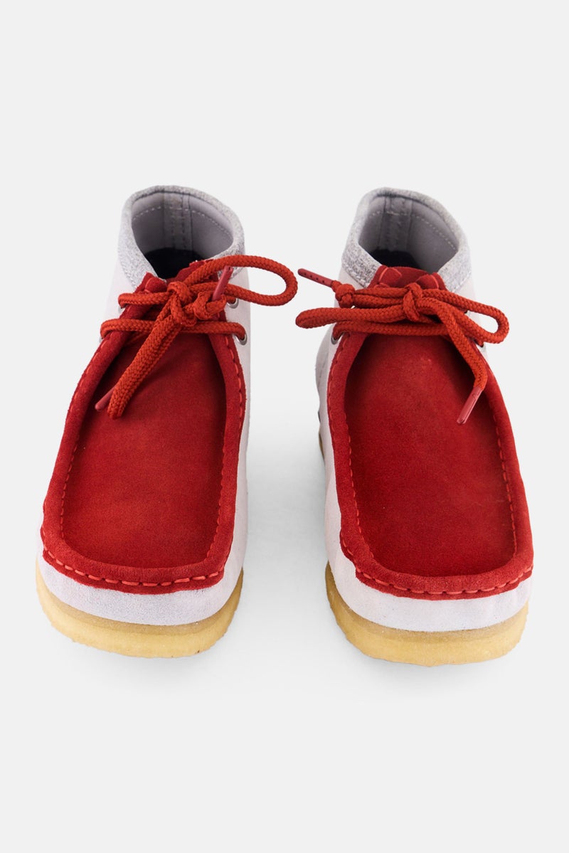 clarks Men Standard Wallabee BT Vcy Lace Up ankle Boots, Red - Image 2