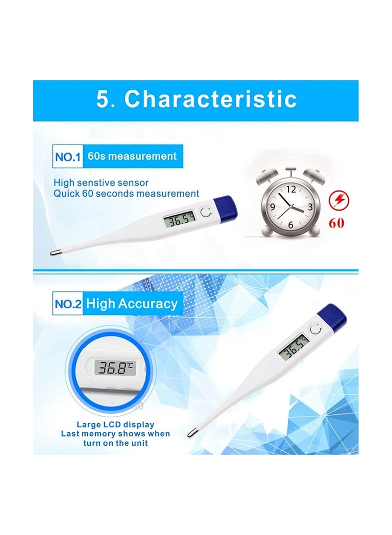 Excefore Digital Body Thermometer Oral Reliable and Highly Accurate Best Choice for All Ages Adults Kids Babies and Seniors Ideal for Family and Home Care (Blue) Brand:  - Image 4