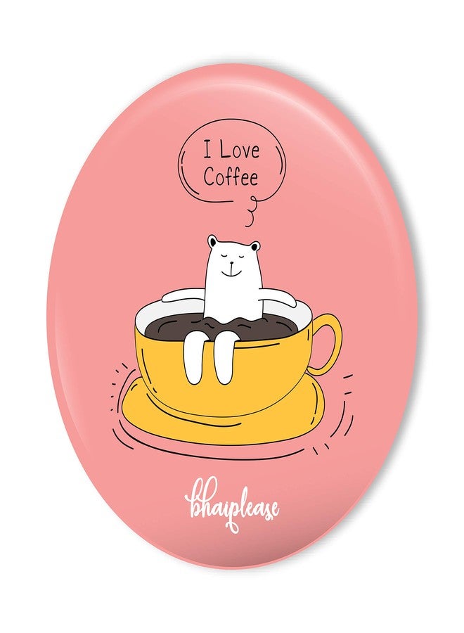 Bhai Please Bear in Cup Pin Badge | Attractive Pin-Back Button Badge Toys as Gift to Kids | Beautiful Metal Pin Badges with Attractive Design - Image 1