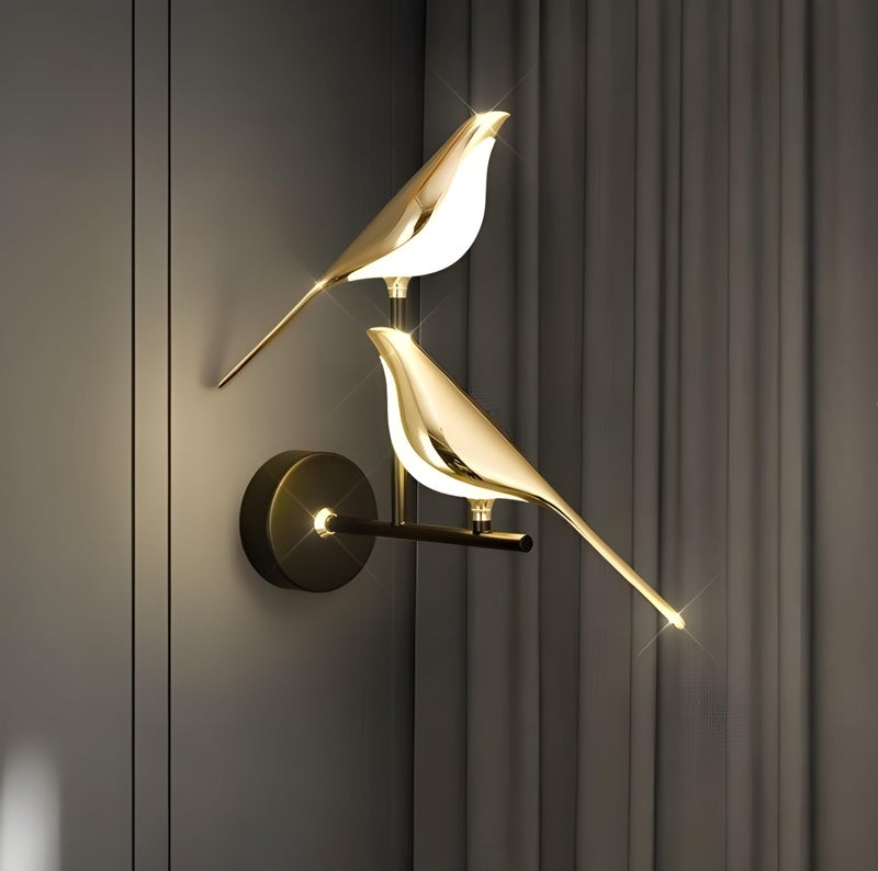twixle Golden Metal Bird (Double) Wall Light for Living Room Modern/Wall Lamps for Bedroom/for Living Room/Wall Lights for Home Decoration/Bedside Wall lamp.(Golden Metal Bird) - Image 1
