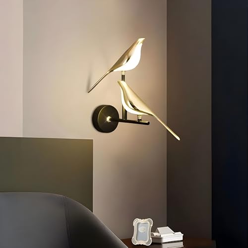 twixle Golden Metal Bird (Double) Wall Light for Living Room Modern/Wall Lamps for Bedroom/for Living Room/Wall Lights for Home Decoration/Bedside Wall lamp.(Golden Metal Bird) - Image 5