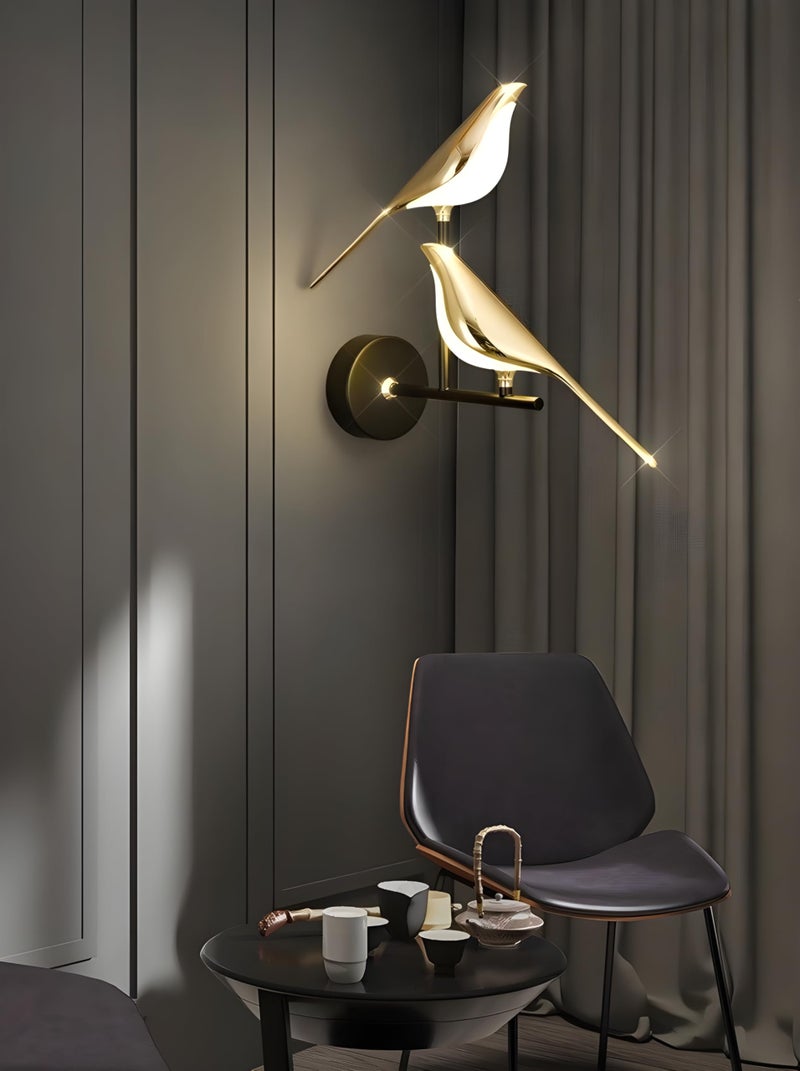 twixle Golden Metal Bird (Double) Wall Light for Living Room Modern/Wall Lamps for Bedroom/for Living Room/Wall Lights for Home Decoration/Bedside Wall lamp.(Golden Metal Bird) - Image 4
