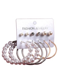 Just Peachy Just Peachy Pack of 6 Earrings, Gold-Toned, Silver-Toned, and Plated Styles, Elegant and Versatile Jewelry Set, Lightweight, Hypoallergenic, and Ideal for Any Occasion - Stylish Accessory Collection  - Image 1