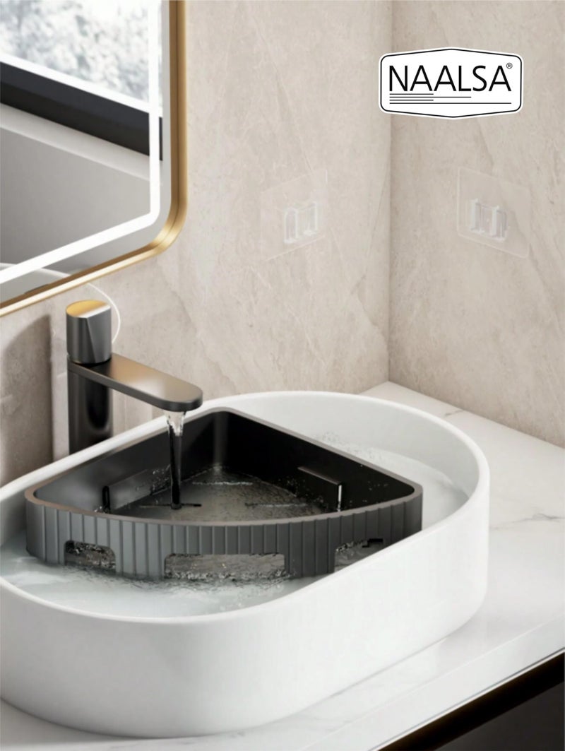NAALSA - Delta 2Pc self Adhesive Bathroom Corner Shelf, Rack for Home and Kitchen Plastic (2) - Image 4