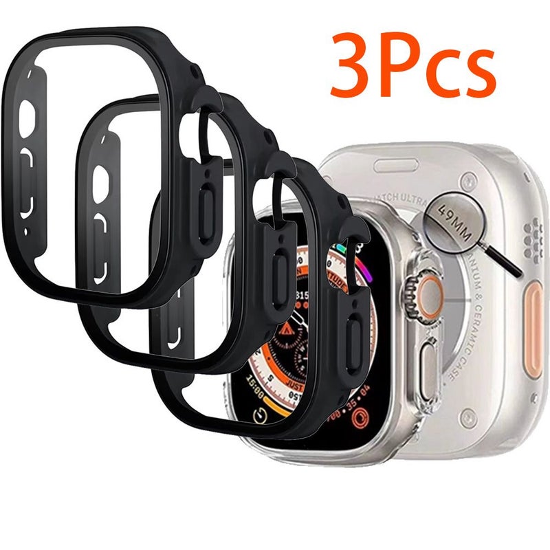 Three Black Shell Membranes Protective Case for Apple Watch Ultra 2 49mm - Image 1