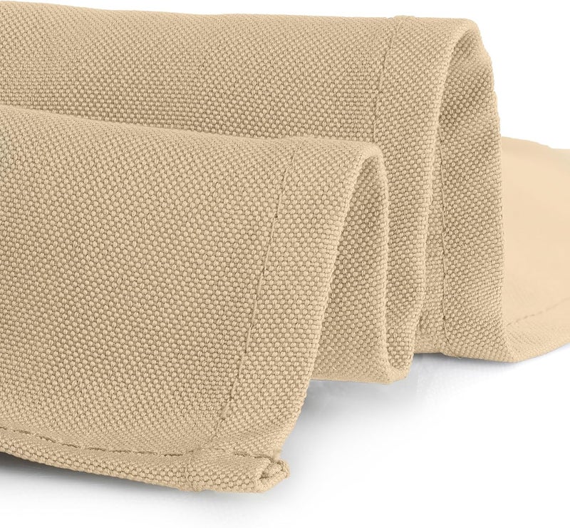 Gee Di Moda Square Tablecloth - 130cm x 130cm - Beige Square Table Cloth for Square or Round Tables in Washable Polyester - Great for Buffet Table, Parties, Holiday Dinner, Wedding & More - Image 3