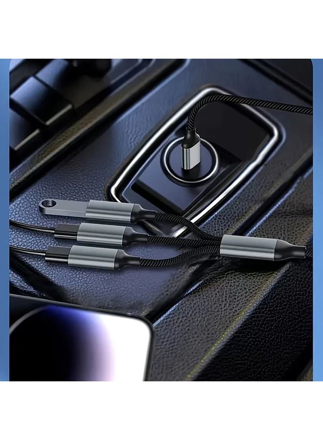 أسود 3 في 1 محور USB C محول متعدد المنافذ مع منفذي USB C و USB A منفذ OTG محول - Image 4