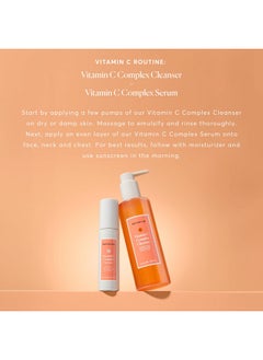 NATURIUM Vitamin C Complex Cleanser Gently Exfoliating & Deeply Cleansing Foaming Face Wash Gel With Phytic Acid & Fruit Enzymes 7.1 Oz  - Image 4