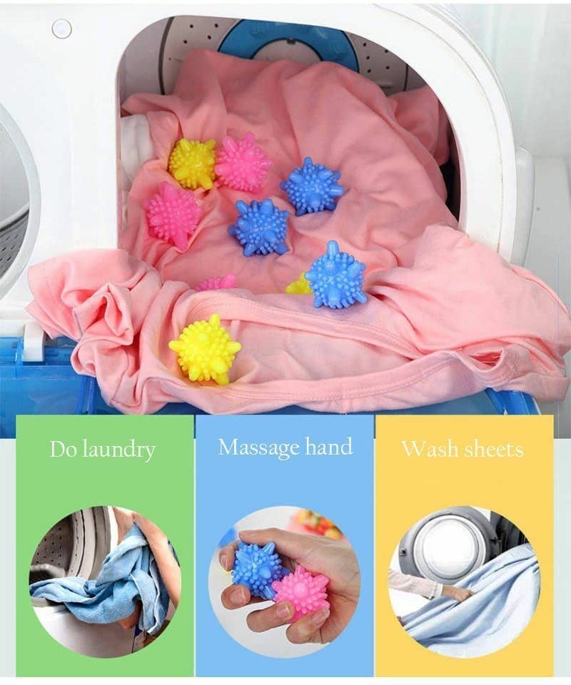 K.B.SALES KB SALES 10 Pcs Reusable Anti Winding Laundry Balls Silicone Washing Machine Cleaning Ball Silicone Laundry Balls 2 Pcs Washing Machine Hair Filter Cleaning Mesh Bag Washing Machine Lint Remover - Image 3