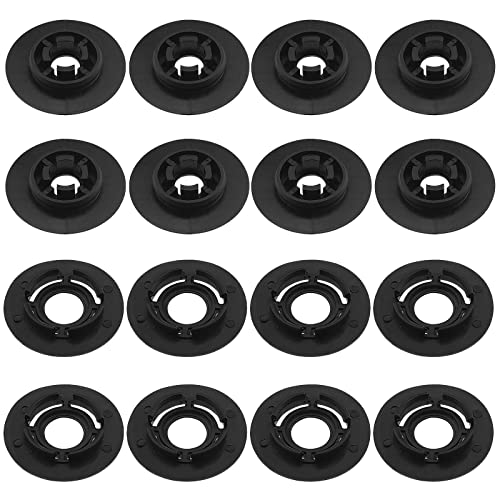 SING F LTD 16PCS Car Floor Mat Clips 3D08645214PK 3D0864523B41 Carpet Anti-Slip Buckle Plastic Clip Round Fixing Grip Clamps Mounting Retainer Black - Image 1