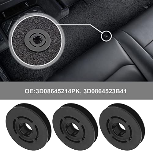 SING F LTD 16PCS Car Floor Mat Clips 3D08645214PK 3D0864523B41 Carpet Anti-Slip Buckle Plastic Clip Round Fixing Grip Clamps Mounting Retainer Black - Image 2