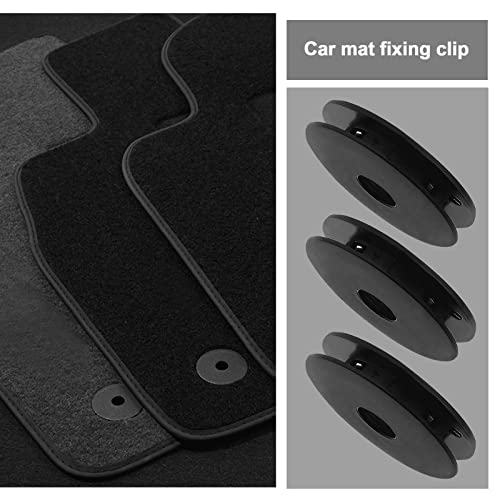 SING F LTD 16PCS Car Floor Mat Clips 3D08645214PK 3D0864523B41 Carpet Anti-Slip Buckle Plastic Clip Round Fixing Grip Clamps Mounting Retainer Black - Image 3