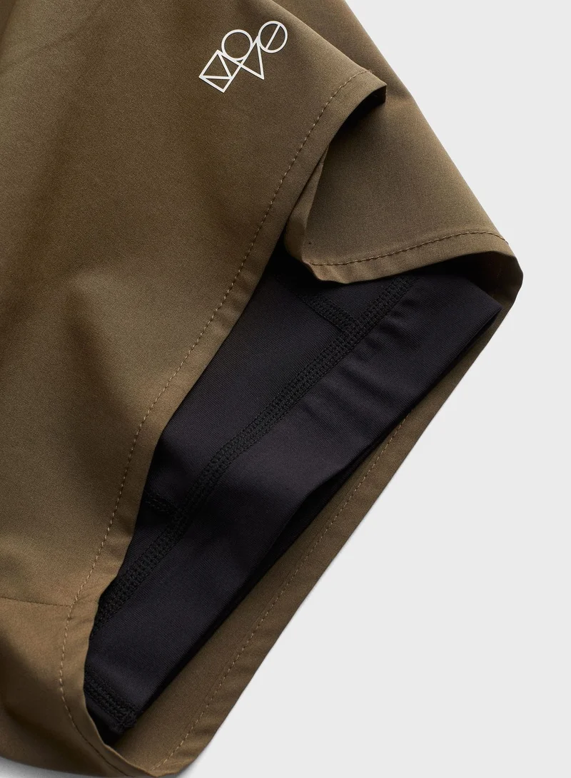 H&M DryMove™ Long 2-in-1 Sports Shorts