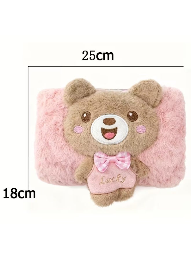 MOMENT Plush Hot Water Bottle - Large Heating Pad with Cute Teddy Bear-like & Smiling Face, -Grade Thermoregulation for, Warm Compress for Women &, Portable Heating Bag - Image 2