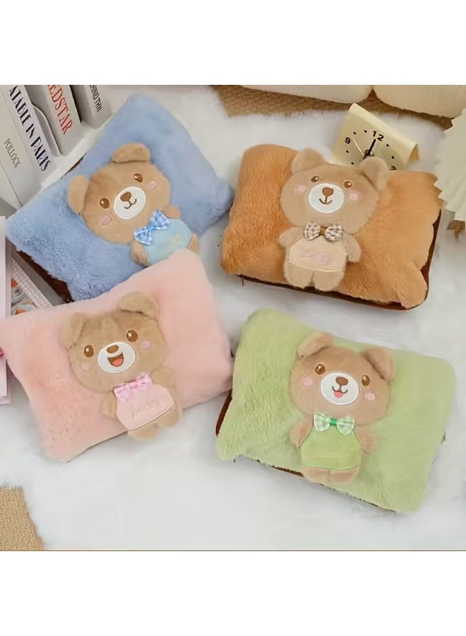 MOMENT Plush Hot Water Bottle - Large Heating Pad with Cute Teddy Bear-like & Smiling Face, -Grade Thermoregulation for, Warm Compress for Women &, Portable Heating Bag - Image 5