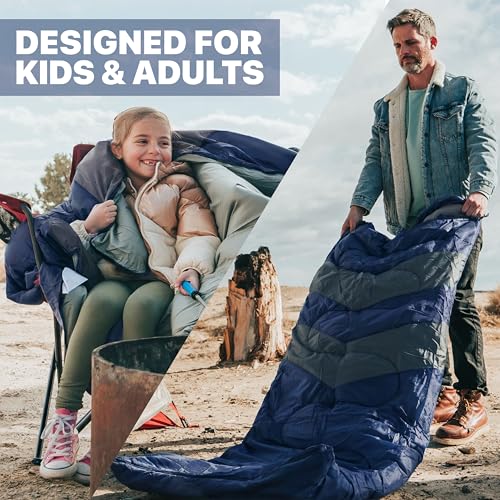MalloMe Sleeping Bags for Adults Cold Weather & Warm - Backpacking Camping Sleeping Bag for Kids 10-12, Girls, Boys - Lightweight Compact Camping Essentials Gear Accessories Hiking Sleep Must Haves - Image 5