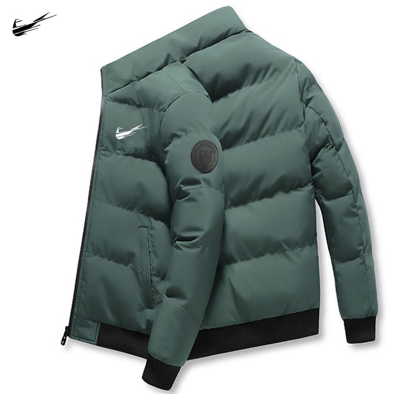 Men'S Winter Thickened Warm Clothing Trendy Brand New Style Stand Collar Cotton Jacket Fashionable Short Cotton Coat Korean Style Cotton Padded Jacket - Image 4