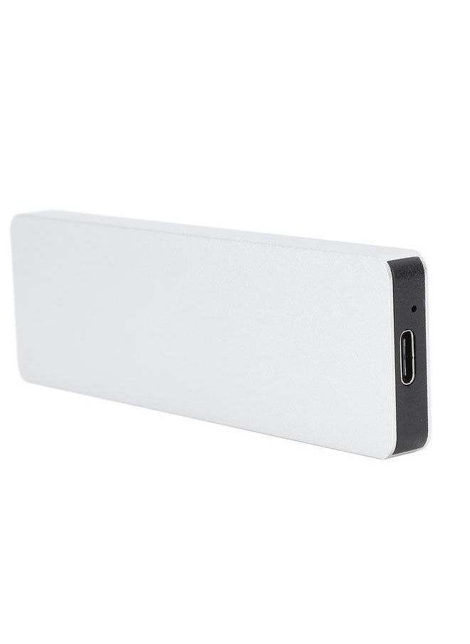 Thoraya M.2 Nvme PCIE/NGFF SATA SSD Enclosure Dual Protocol SSD Enclosure Type-C Portable Aluminum Alloy Hard Drive Enclosure USB3.1 Gen2 High-Speed Transmission 10Gbps Tool-Free Hard Drive Enclosure with Type-C/A to Type-C Dual-Head Data Cable Silver  - Image 4