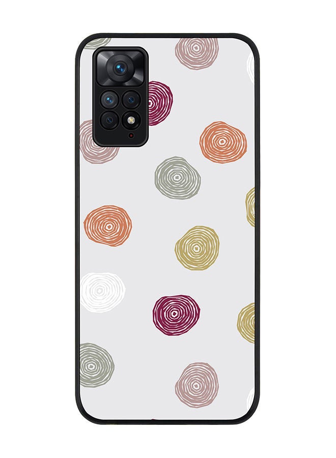 Stylizedd Rugged Black edge case for Redmi Note 11 4G/Redmi Note 11S Slim fit Soft Case Flexible Rubber Edges Anti Drop TPU Gel Thin Cover - Circular Scribbles - Image 1