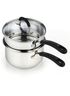 Cook N Home 02655 2 Quarts Silver-DOUBLE BOILER Stainless Steel  - Image 1