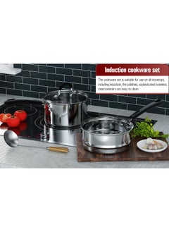 Cook N Home 02655 2 Quarts Silver-DOUBLE BOILER Stainless Steel  - Image 5