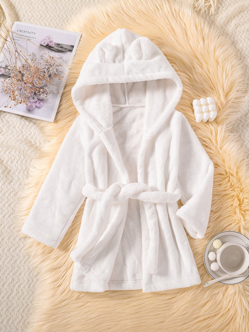Children'S Nightgown Flannel Baby Boy'S Thickened Girl'S Coral Fleece Pajamas Four Seasons Bathrobe - Image 5