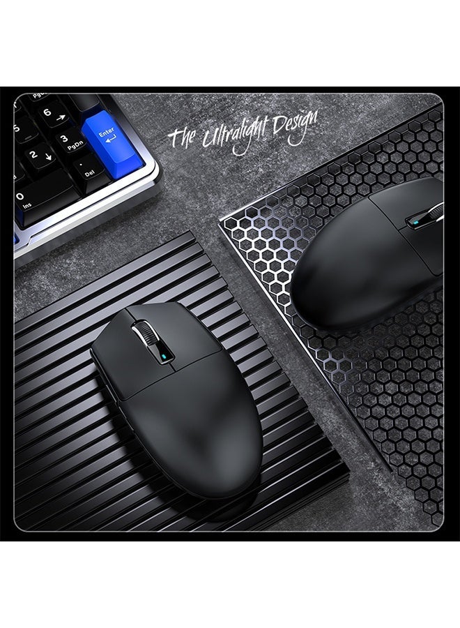 هجوم القرش فأرة ألعاب لاسلكية G3، ثلاثية الأوضاع 2.4 جيجا هرتز/بلوتوث 5.2/USB-C، مزودة بمستشعر PAW3311، ودقة 25000 نقطة في البوصة، ووزن خفيف 59 جرام، و5 أزرار قابلة للبرمجة، وبطارية قابلة للشحن 500 مللي أمبير، متوافقة مع أجهزة الكمبيوتر الشخصية وأجهزة ماك (أسود وملصق). - Image 4