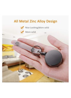 Generic 2 Pcs Heavy Duty Retractable Badge Holder Reel, Metal ID Badge Holder with Belt Clip Key Ring for Name Card Keychain  - Image 5