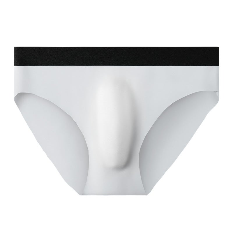 Mens Underwear Mens Ice Silk Traceless Breathable Ultra-thin Briefs Summer Ice Cool Soft and Comfortable Underpants for Boys Red  - Image 2