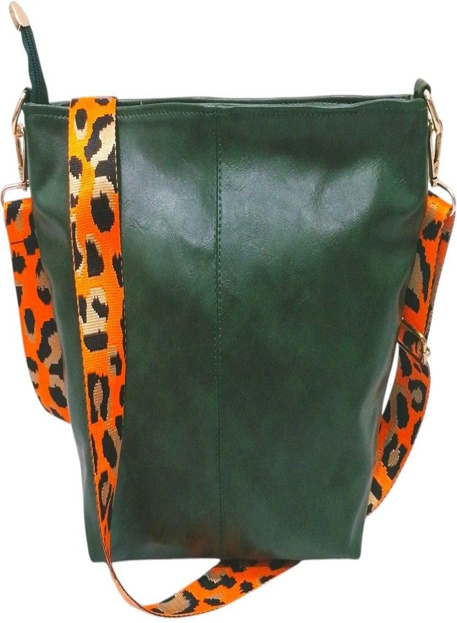 Poorak Women Sling Bag with Detachable Orange Belt for Girls & Women (Green) - Image 1