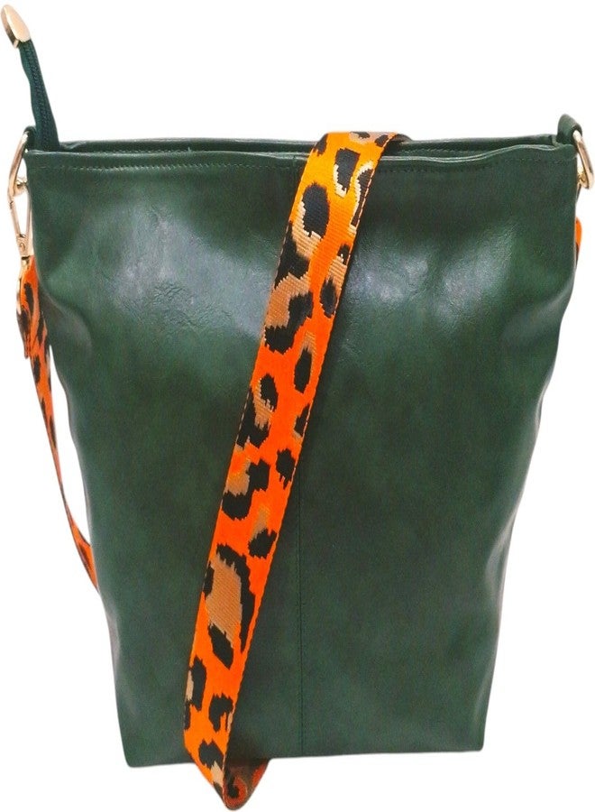 Poorak Women Sling Bag with Detachable Orange Belt for Girls & Women (Green) - Image 4