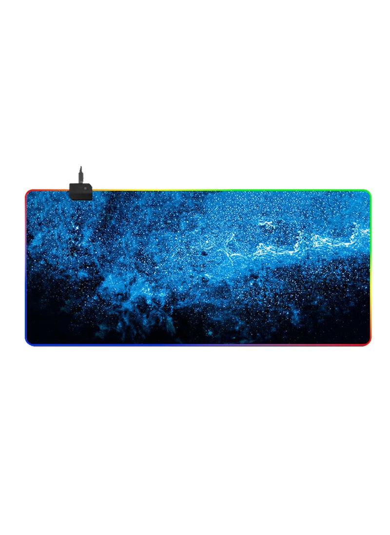 FlashHawk RGB Gaming Mouse Pad, 14 LED Modes Extended Large Table Desk, Mat Mousepad for PC Computer MacBook , Keyboard Mat, Anti-Slip, 800*300mm Size  - Image 1